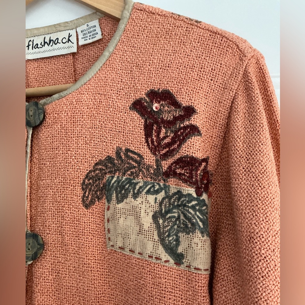 Vintage Flashback Boho Patchwork Sequin Gold Trim… - image 8